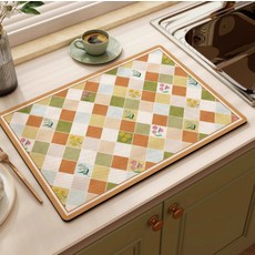 여신 미끄럼 방지 규조토 주방 고급 흡수 속건 식탁매트, 스타일20, 2개, 30 x 50 cm