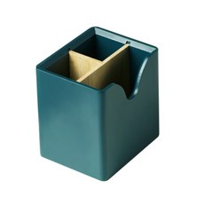 제노윈 감성디자인 우드 메이크업 브러쉬 펜슬 꽂이 그린, 1개