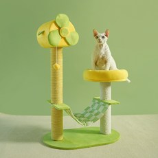 Chilsi 貓咪夏季風扇吊床貓抓板貓跳台, 1個, 混合顏色