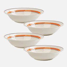 Daily圓形餐碗 2號, 橘色, 4個