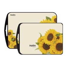 Holin 3層TPU雙面砧板 2件組 向日葵, 1套, 砧板中號+大號