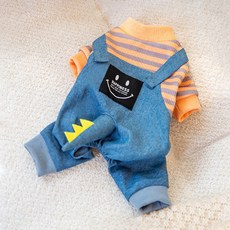 PASTEL PET 恐龍造型寵物連身衣, 藍色