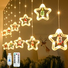 IYES 星星花圈聖誕串燈 LED 燈泡, 1個, 透明