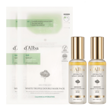 d'Alba 沁心芬芳精華噴霧60ml*2瓶+舒緩保濕雙效面膜*2片, 1組