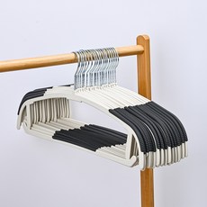 solve living 第2代高級型防肩變形防滑衣架, 10個, 黑色