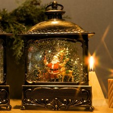 LED聖誕長方形燈籠水球音樂盒, 聖誕老人