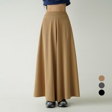 Cotton Closet 女款喇叭裙褲 彈性鬆緊帶寬版褲裙