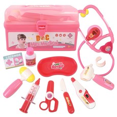 Oz Toys 兒童醫生方盒醫院遊戲 粉紅色 1組