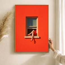 퍼니즈 홈 카페 포스터 레드 윈도우