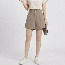Sonio 女款雙釦時尚短褲