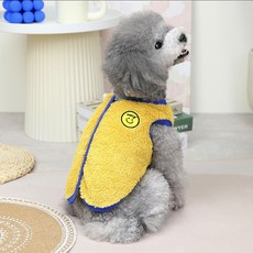 Coco studio 寵物Willie毛絨背心襯衫, 1個, 黃色