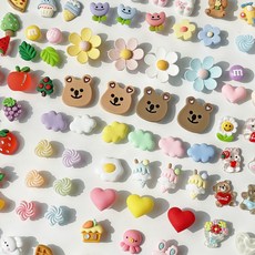 MingbleMingble 出來吧五彩繽紛Mangomi熊配件4入 + 粉彩雲朵配件6入 + 隨機出貨30入組合