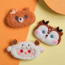 All-rounder髮夾胸針毛氈材料包 D, 1個, 混合色 D