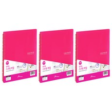 ECO Chungwoon 彩色夾彈簧文件夾 50張 A4, 粉紅色, 3個