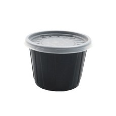 塑膠湯碗 234號 105*75mm 黑色, 100件, 1個