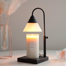 the Sweet 高度可調節加熱燭燈 黑色+蠟燭 L號+燈泡組 2入, Pink Sand