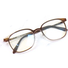 MELACME 方形棕色眼鏡框