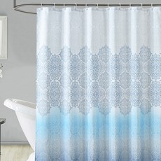 마켓에이 그라데이션 패턴디자인 샤워커튼 블루 200 x 180 cm, 1개, 블루계열