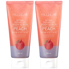 AROUND ME 身體去角質磨砂膏 蜜桃香, 2個, 200ml