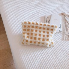 Baoseulae布料格紋手拿包