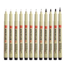 藝術線條筆 12p 套裝, 混色, 1組