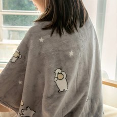 BAZAAR 北極熊圖案超細纖維毛毯