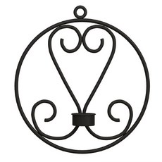 제이씨피 레트로 아이언 캔들 홀더 A, 블랙