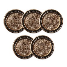 高級大衣開襟衫金屬鈕扣 Azel 18mm, 18K黑金, 5個