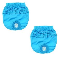 JOYnJOY 狗狗簡約純色衛生內褲藍色, 中型, 2個