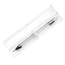 寶石造型雙頭指甲彩繪專用畫筆, 白色的, 1個