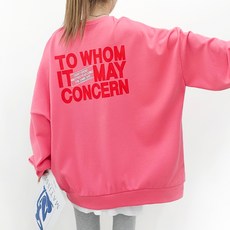 Sweet Pink 女款 Worry 大尺碼長袖大學T