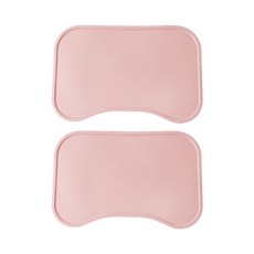 랜보어 반려동물 실리콘 흘림 방지 매트 FREE, 핑크, 2개