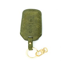 CHAMOA 가죽 스마트키케이스 콜로라도, 올리브+18K사틴, MD109