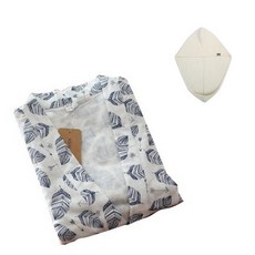Hazley 高級 YP02 浴袍 + 乾髮巾 M, 白色, 1套