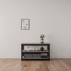 홈던트하우스 국내 제조 업그레이드형 무볼트 철제 선반, 블랙, 3단