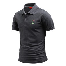 DAKUANG 男士標靶PK短袖刺繡翻領T恤 E04JKA_JC3863