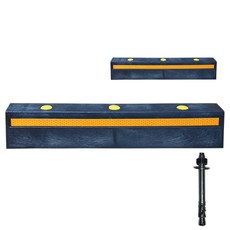 DONGKWANG Safety 水泥用橡膠輪擋 普及型, 2個, 黑色