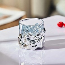 아메리칸로드 구름담은 고급 유니크 유리컵 270ml RK2328, 실버, 1개