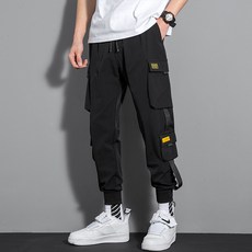 Goodif 男士雙口袋素色工裝褲