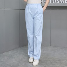 언헤브 남녀공용 편안한 허리 탄성 간호사 바지