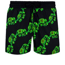 VILEBREQUIN 男士泳裝夜光暗色跳舞大像圖案短款彈力褲 VQ-20SSMSOU0D18390