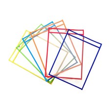 Itemtrade寫了擦了防水透明文件夾 01 A PET材質 6種組, 1套, 混合顏色