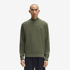 FRED PERRY 男士鬆餅格紋半拉鍊針織衫 K8557