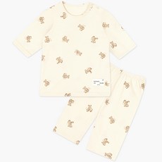 Uni FRIend 童款小熊7分袖上衣長褲組