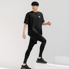 Tube Tree 男款短袖寬鬆版防曬衣+內搭褲套裝 AEBL7204PL