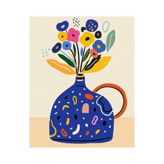 Play about DIY數字油畫 藍色花瓶套組, 混合色, 1個