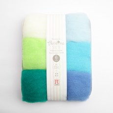 Hamanaka Brand Yarn A Clean氈毛6件組 H441-141, 混色（H441-141-6）, 1個