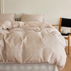 쉬즈홈 국내산 사계절 호텔식 이불커버, 무스넛츠 베이지