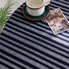 Cheonpam 20支色織棉 + 10支午後條紋布料, 海軍藍 1366