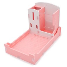 Wide 組裝式自動餵食器 + 便盆 + 濾網套組, 粉紅色, 1套